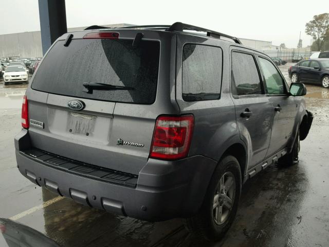 1FMCU49H18KE01019 - 2008 FORD ESCAPE HEV GRAY photo 4