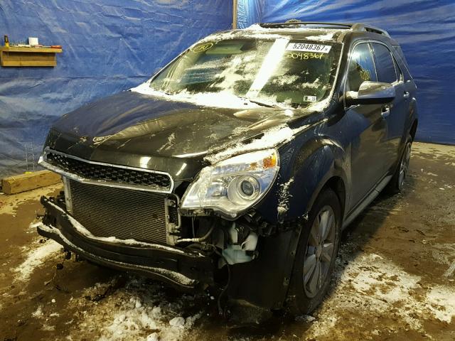 2CNFLGEY1A6271257 - 2010 CHEVROLET EQUINOX LT BLACK photo 2