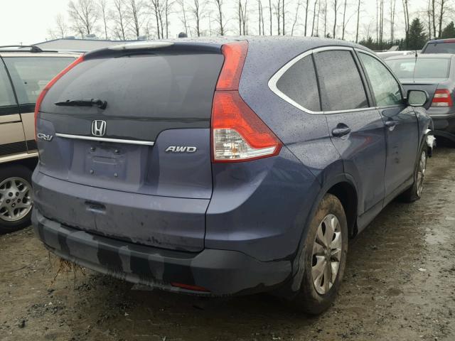 5J6RM4H54EL009514 - 2014 HONDA CR-V EX BLUE photo 4