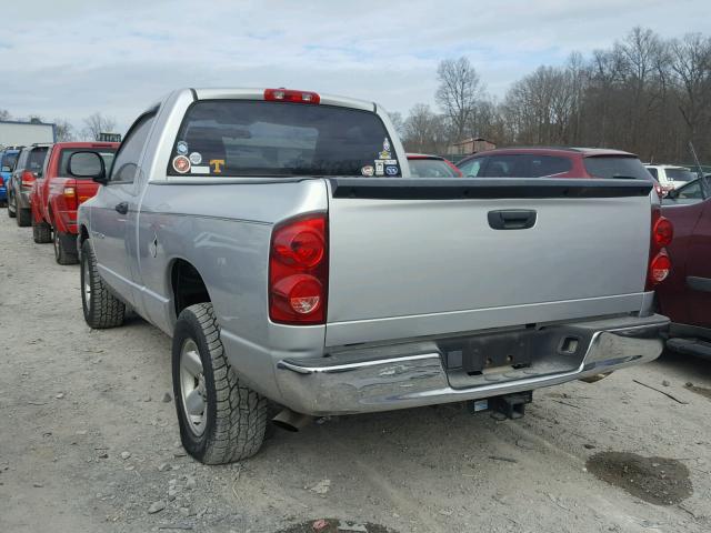 1D7HA16P17J536587 - 2007 DODGE RAM 1500 S SILVER photo 3