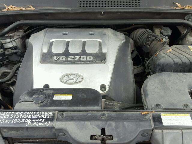 KM8JN12D55U087787 - 2005 HYUNDAI TUCSON GLS GRAY photo 7