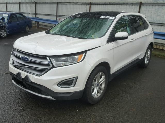 2FMPK4J95GBB78794 - 2016 FORD EDGE SEL WHITE photo 2