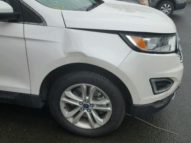 2FMPK4J95GBB78794 - 2016 FORD EDGE SEL WHITE photo 9