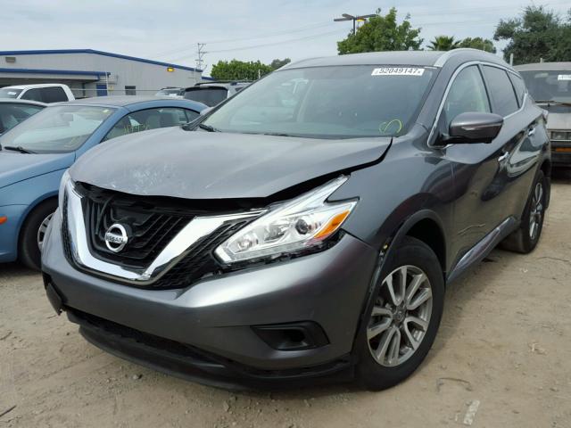 5N1AZ2MG3FN270215 - 2015 NISSAN MURANO S GRAY photo 2