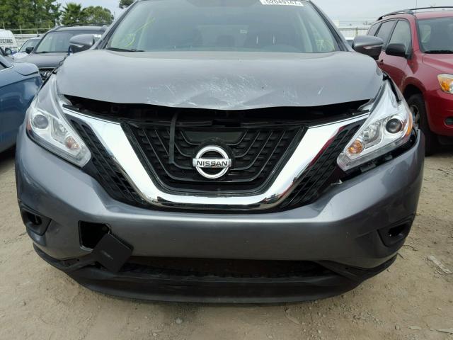 5N1AZ2MG3FN270215 - 2015 NISSAN MURANO S GRAY photo 9