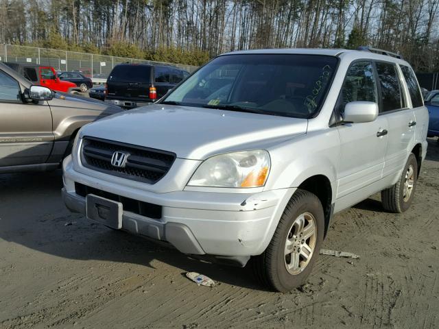 2HKYF18423H564898 - 2003 HONDA PILOT EX SILVER photo 2