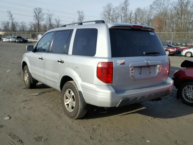 2HKYF18423H564898 - 2003 HONDA PILOT EX SILVER photo 3