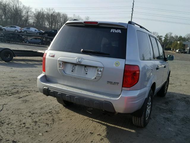 2HKYF18423H564898 - 2003 HONDA PILOT EX SILVER photo 4