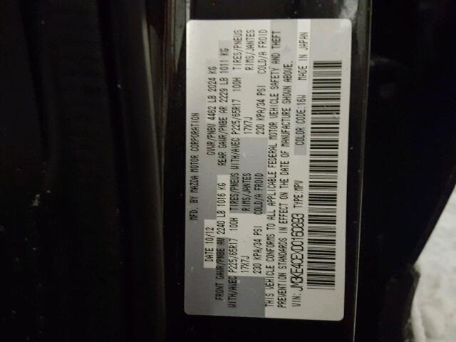 JM3KE4CEXD0160893 - 2013 MAZDA CX-5 TOURI BLACK photo 10