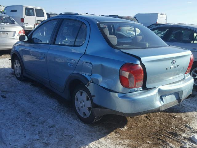 JTDBT1231Y0003109 - 2000 TOYOTA ECHO BLUE photo 3