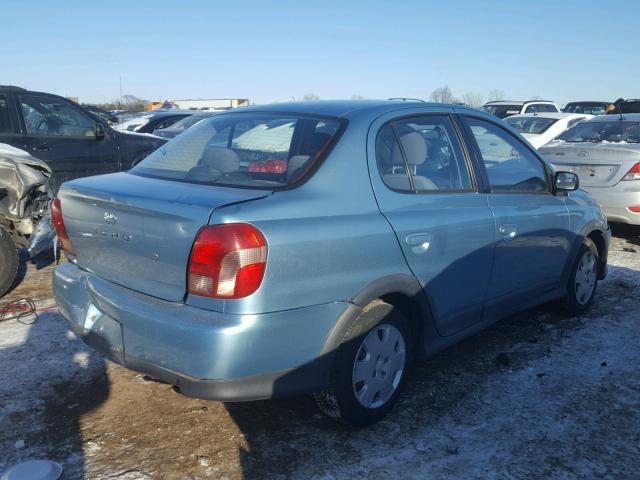 JTDBT1231Y0003109 - 2000 TOYOTA ECHO BLUE photo 4