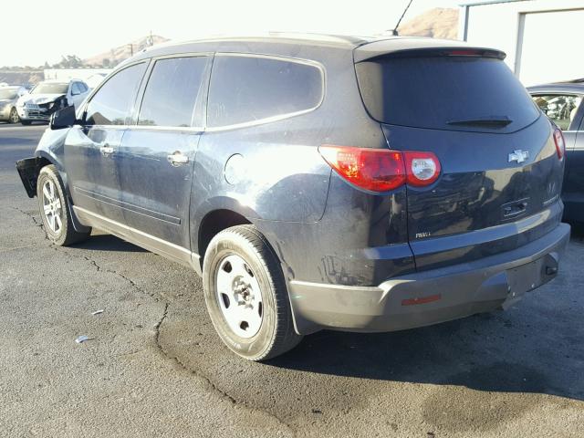 1GNLVGED7AS125402 - 2010 CHEVROLET TRAVERSE L BLACK photo 3