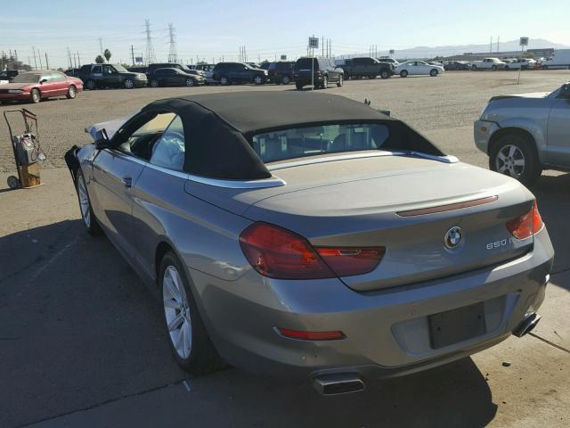 WBALZ3C58CDL72059 - 2012 BMW 650 I GRAY photo 3