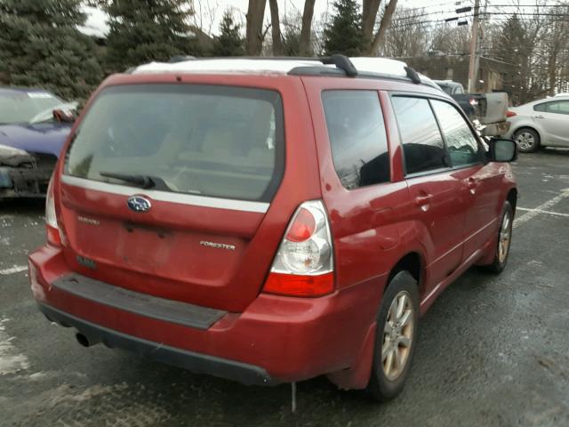 JF1SG65686H756440 - 2006 SUBARU FORESTER 2 RED photo 4