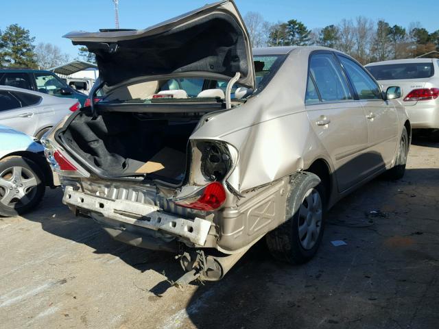 4T1BE32K25U531139 - 2005 TOYOTA CAMRY LE GOLD photo 4