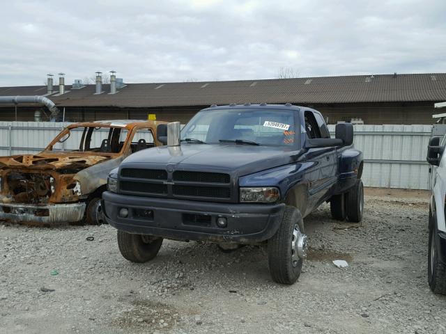 3B7MF33C92M292674 - 2002 DODGE RAM 3500 BLUE photo 2