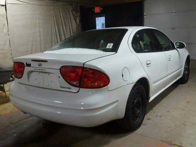 1G3NF52E11C118665 - 2001 OLDSMOBILE ALERO GLS WHITE photo 4