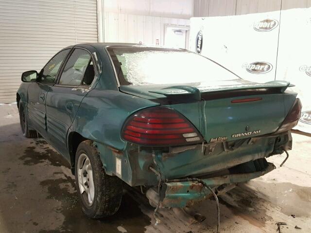 1G2NE52T1XM743656 - 1999 PONTIAC GRAND AM S GREEN photo 3