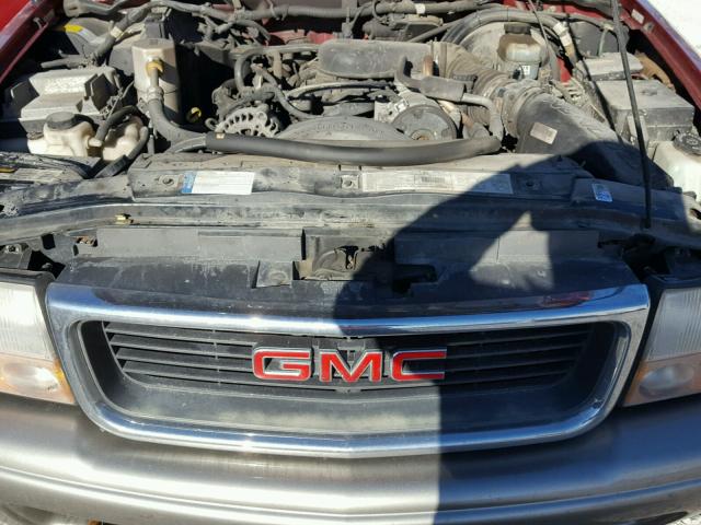 1GKDT13W912152304 - 2001 GMC JIMMY RED photo 7