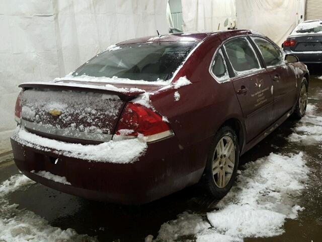 2G1WB5EN0A1236331 - 2010 CHEVROLET IMPALA LT BURGUNDY photo 4