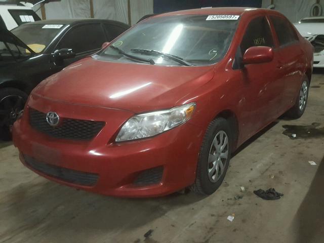 2T1BU40E39C156634 - 2009 TOYOTA COROLLA BA RED photo 2