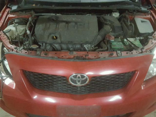 2T1BU40E39C156634 - 2009 TOYOTA COROLLA BA RED photo 7