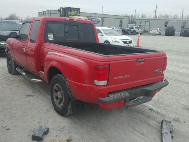 1FTYR14V7YPB16285 - 2000 FORD RANGER SUP RED photo 3