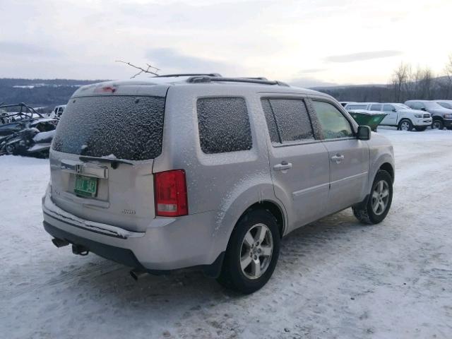 5FNYF4H6XBB017202 - 2011 HONDA PILOT EXL SILVER photo 4