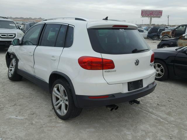 WVGBV7AX3DW534509 - 2013 VOLKSWAGEN TIGUAN S WHITE photo 3