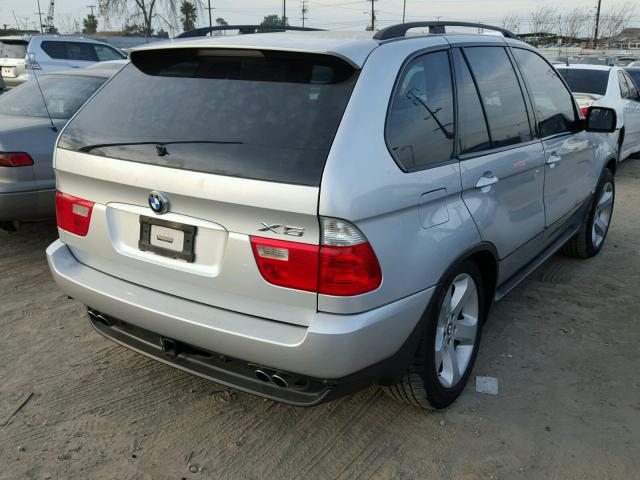 5UXFB53545LV16469 - 2005 BMW X5 4.4I SILVER photo 4