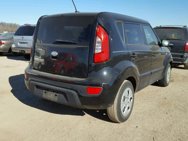 KNDJT2A57C7455523 - 2012 KIA SOUL BLACK photo 4