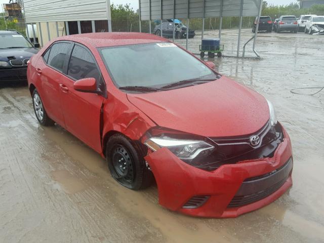 2T1BURHE4FC443641 - 2015 TOYOTA COROLLA L RED photo 1