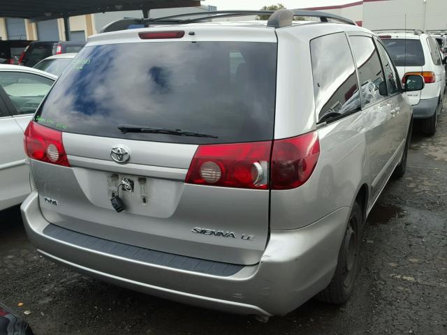 5TDZA23C46S571566 - 2006 TOYOTA SIENNA LE SILVER photo 4