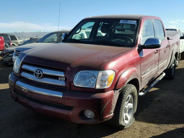 5TBDT441X6S521888 - 2006 TOYOTA TUNDRA DOU BURGUNDY photo 2