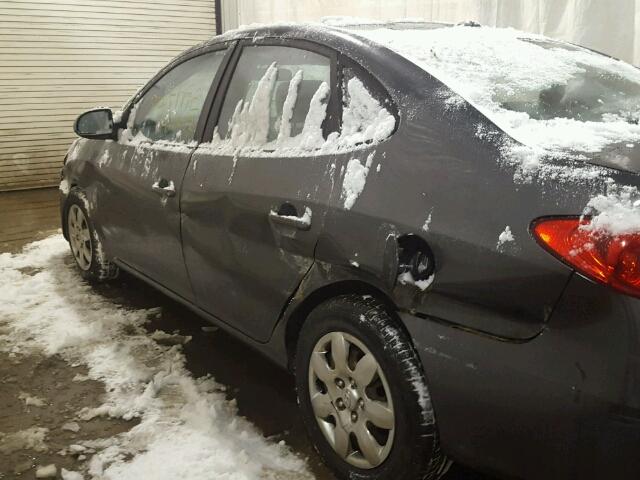 KMHDU46D67U215971 - 2007 HYUNDAI ELANTRA GL GRAY photo 9