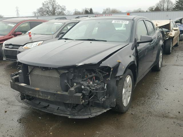 1C3CDZAB2DN576241 - 2013 DODGE AVENGER SE BLACK photo 2