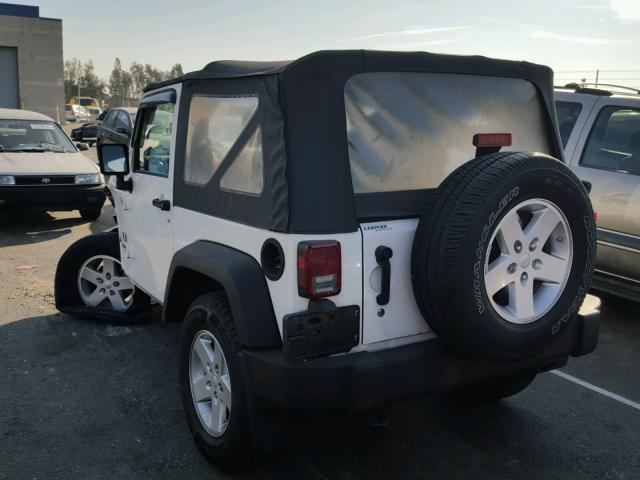 1J4FA24139L790907 - 2009 JEEP WRANGLER X WHITE photo 3