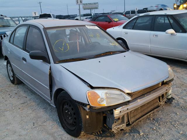 2HGES16552H550528 - 2002 HONDA CIVIC LX SILVER photo 1