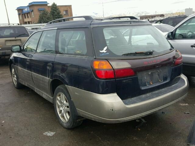 4S3BH665417627106 - 2001 SUBARU LEGACY OUT BLUE photo 3