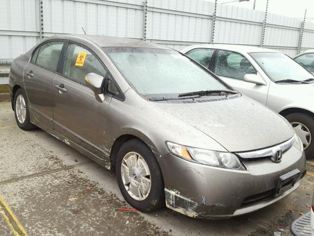 JHMFA36257S020940 - 2007 HONDA CIVIC HYBR GRAY photo 1