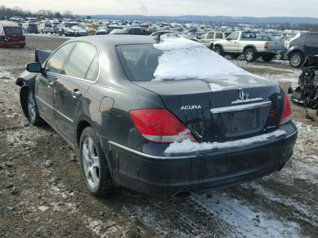 JH4KB165X5C000832 - 2005 ACURA RL BLACK photo 3