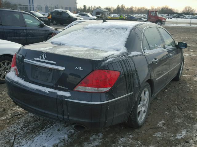 JH4KB165X5C000832 - 2005 ACURA RL BLACK photo 4