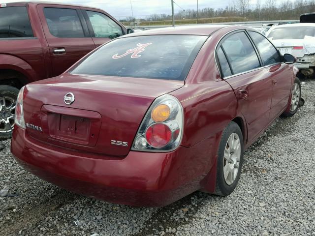 1N4AL11D24C128687 - 2004 NISSAN ALTIMA BAS MAROON photo 4