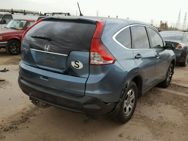 5J6RM3H38DL027425 - 2013 HONDA CR-V LX BLUE photo 4