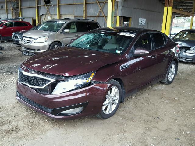 5XXGN4A72DG134791 - 2013 KIA OPTIMA EX BURGUNDY photo 2