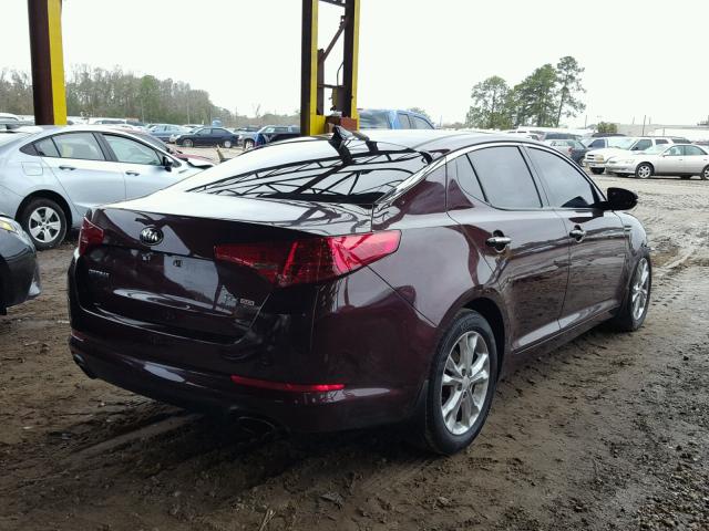5XXGN4A72DG134791 - 2013 KIA OPTIMA EX BURGUNDY photo 4