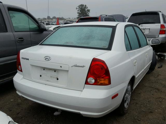 KMHCG45C53U474151 - 2003 HYUNDAI ACCENT GL WHITE photo 4