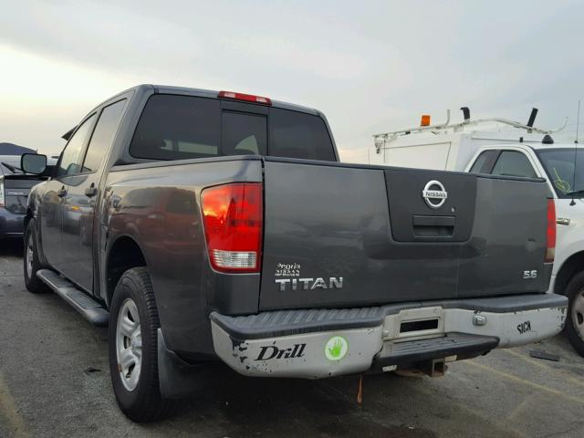 1N6AA07A04N517465 - 2004 NISSAN TITAN XE GRAY photo 3