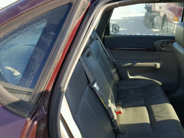 2G1WH52K449179730 - 2004 CHEVROLET IMPALA LS BURGUNDY photo 6