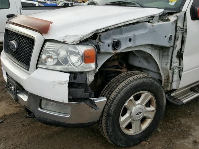 1FTPW14544KC48500 - 2004 FORD F150 SUPER WHITE photo 9